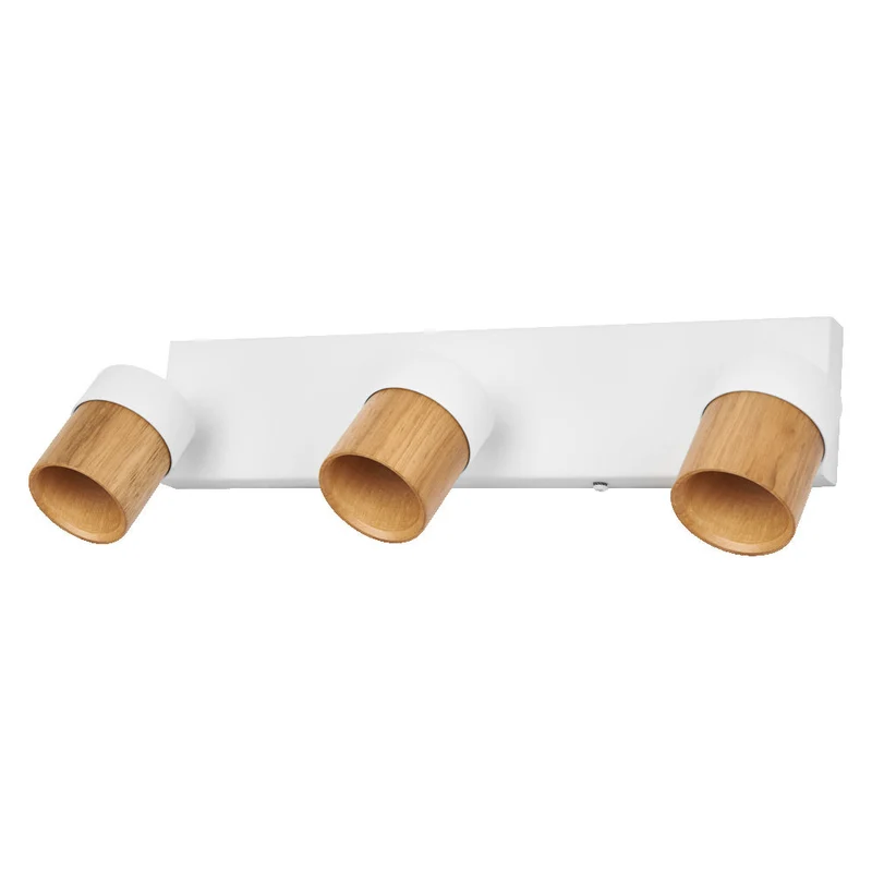 OSRAM LED Spot Half Wood Line Lampada da soffitto 3xGU10 Bianco e decorazione legno
