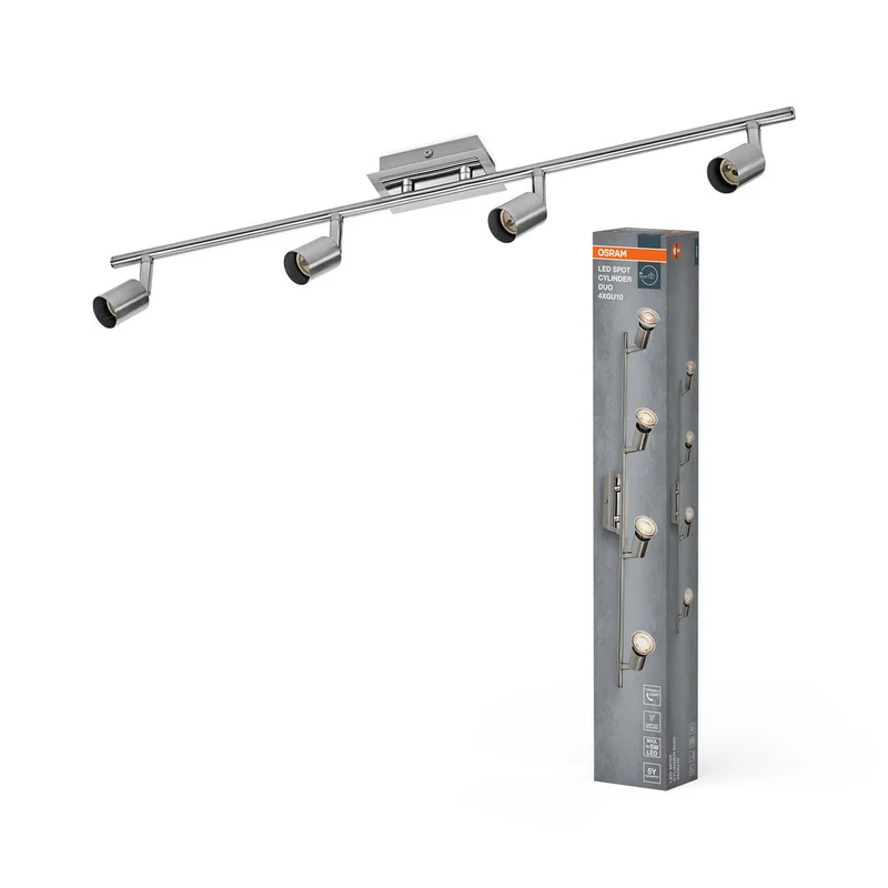 OSRAM LED Spot Cylinder Duo Lampada da soffitto 4xGU10 Nichel spazzolato
