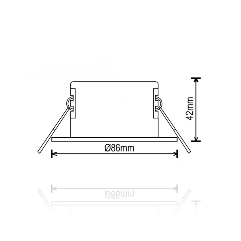 Faretto LED rotondo da incasso diam.86mm, orientabile 7W, 220Vac, con regolazione temperatura luce (Calda - Naturale - Fredda) - Dimmerabile - Bianco