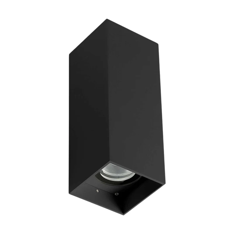 Kov - Applique murale LED cubique d’extérieur en acier, style contemporain