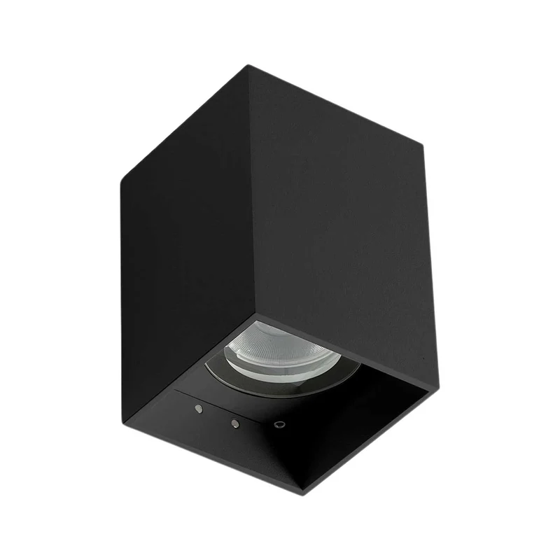 Kov - Applique murale LED cubique d’extérieur en acier, style contemporain