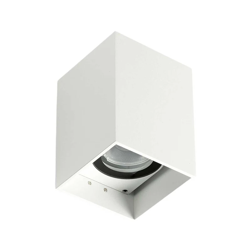 Kov - Applique murale LED cubique d’extérieur en acier, style contemporain