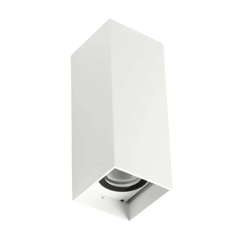 Kov - Applique murale LED cubique d’extérieur en acier, style contemporain