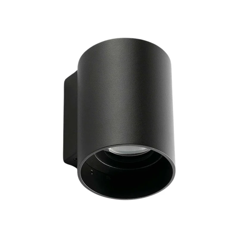 Kov - Applique murale LED ronde d’extérieur en acier, style contemporain