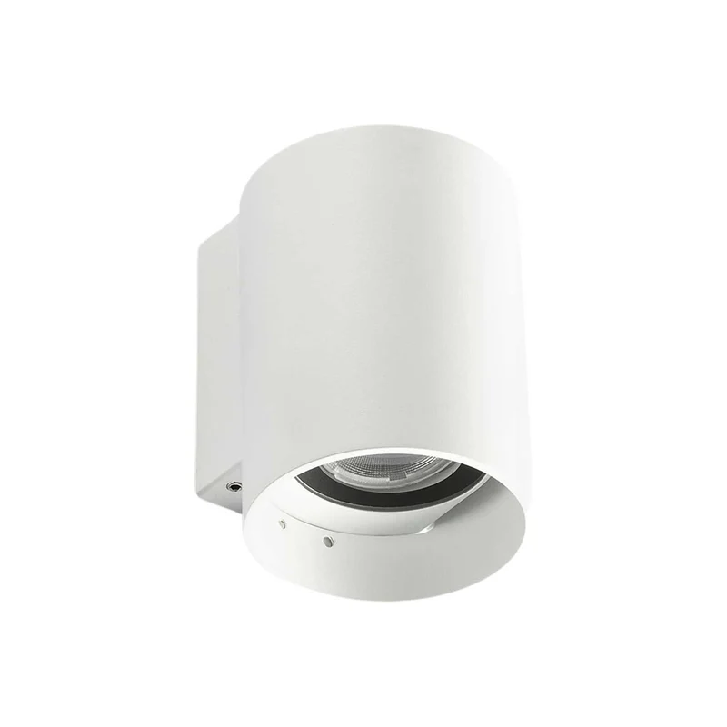 Kov - Applique murale LED ronde d’extérieur en acier, style contemporain