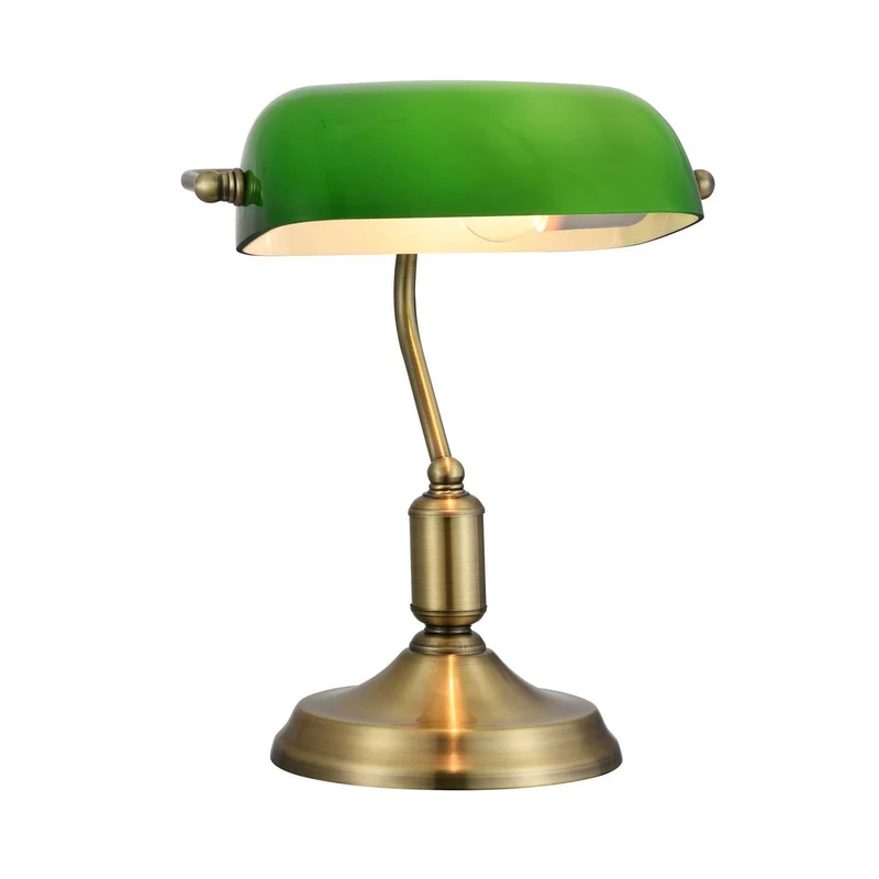 Kiwi - Lampe à poser de bureau vintage en acier et verre, style vintage