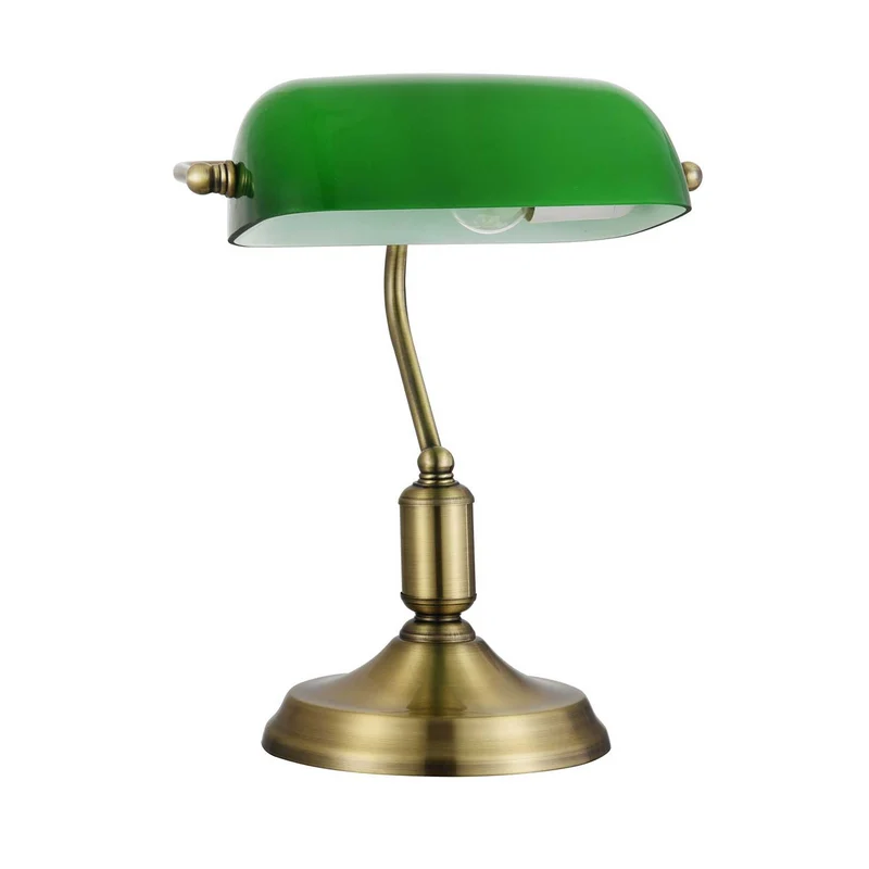 Kiwi - Lampe à poser de bureau vintage en acier et verre, style vintage