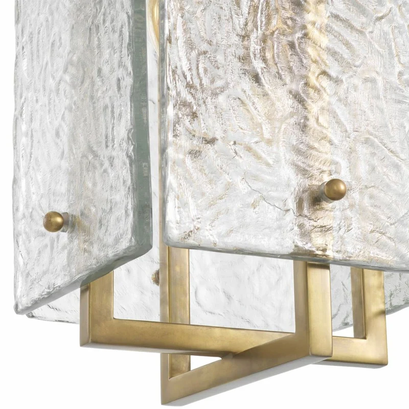 Casa Padrino Luxus Hängeleuchte Vintage Messing H. 54,5 cm - Luxus Pendelleuchte - Luxus Leuchten