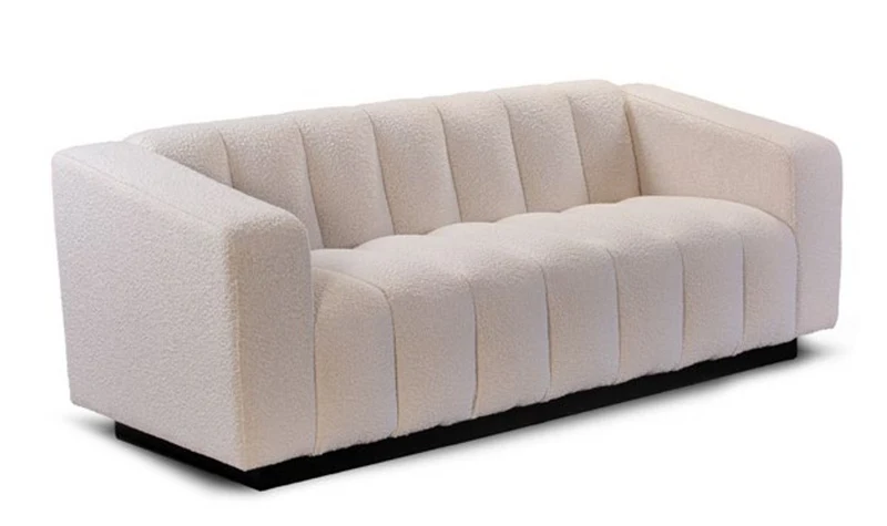 Casa Padrino Luxus Chesterfield Fußhocker Tete Bucle 235 x 90 x H. 78 cm - Eleganter Wohnzimmer Fußhocker mit Echtleder - Chesterfield Wohnzimmer Möbel