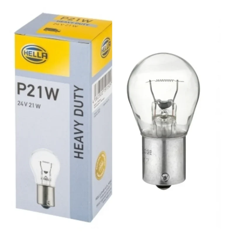 Lampadine per indicatori di direzione Hella Heavy Duty 24 V BA15s / 21 W SCC / N. 241 / Confezione da 10