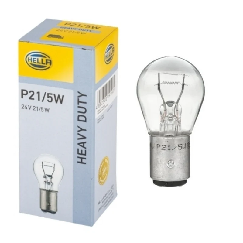 Lampadine Hella 24 V 21/5 W SBC Stop & Tail con base sfalsata/N. 294/334/Confezione da 10