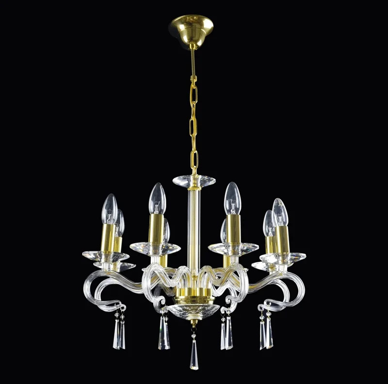 Casa Padrino Luxus Kristall Deckenleuchte Gold Ø 50 x H. 42 cm - Prunkvolle Messing Deckenleuchte mit böhmischem Kristallglas - Barock Möbel - Edel & Prunkvoll