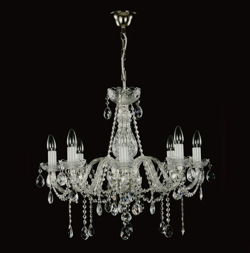 Casa Padrino Luxus Barock Kristall Kronleuchter Gold Ø 67 x H. 56 cm - Prunkvolle Messing Kronleuchter mit böhmischem Kristallglas - Barock Möbel - Edel & Prunkvoll
