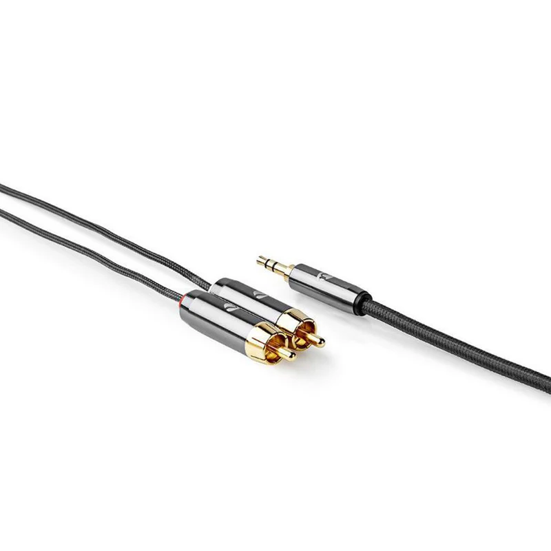 Nedis cavo audio stereo 3,5 mm 2 x RCA maschio, placcato oro lunghezza cavo 3,5 m
