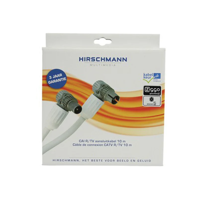 Hirschmann Electronics Cavo di collegamento coassiale con connettori CATV R/TV, 10 m
