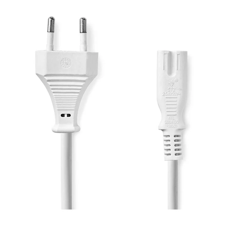 Nedis Cavo di alimentazione con connettore europeo, euro maschile IEC-320-C7 nichelato 3 m