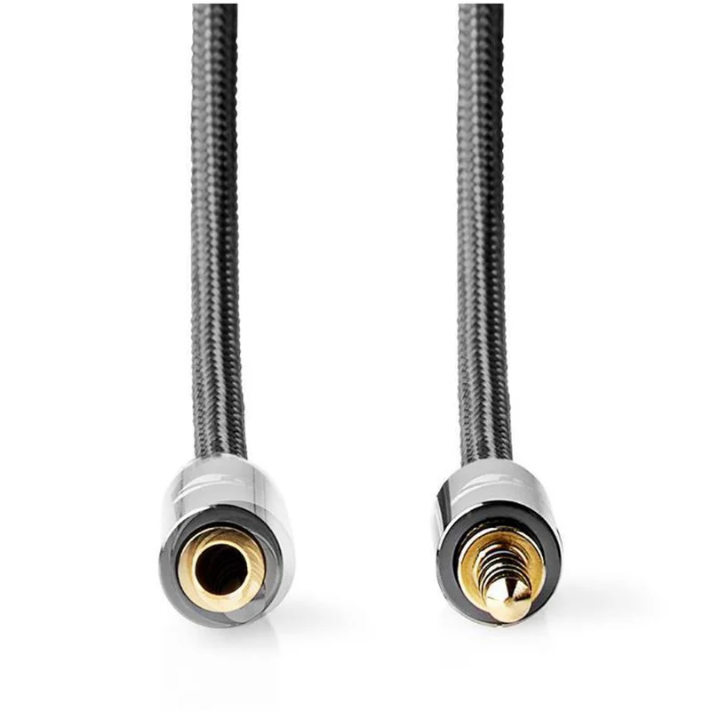 NEDIS cavo audio stereo 3.5 mm maschio e 3.5 mm femmina, placcato oro 24K lunghezza 2 m