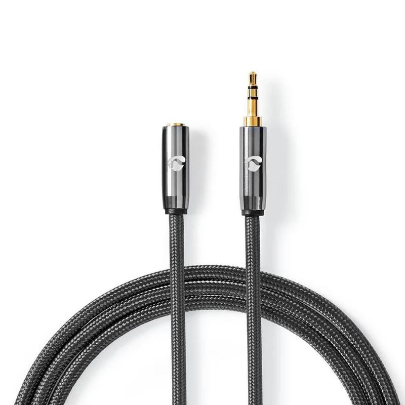 Nedis Cavo audio stereo, jack 3.5 mm maschio e 3.5 mm femmina, placcato oro 5 m
