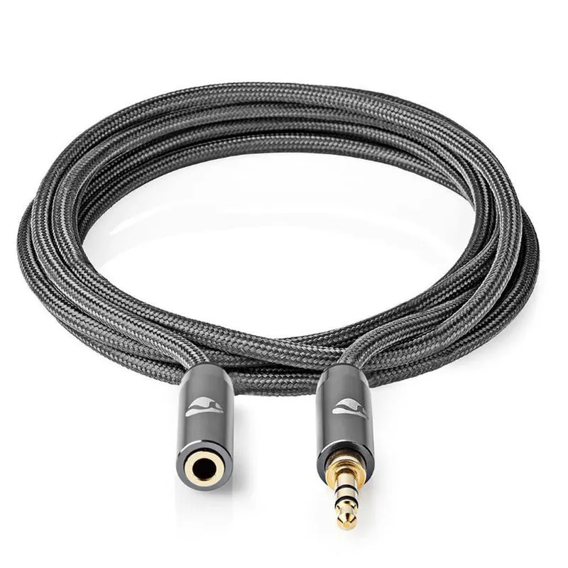 Nedis Cavo audio stereo, jack 3.5 mm maschio e 3.5 mm femmina, placcato oro 5 m