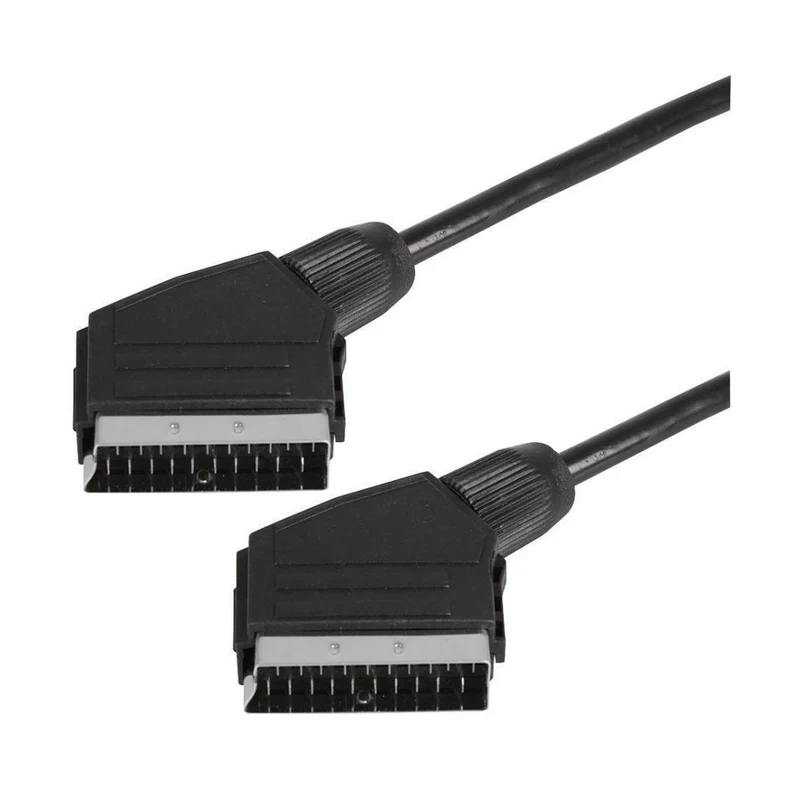 Metronic Cavo scart audio video a 21 poli, cavo scart per antenna TV, presa scart, 5 m