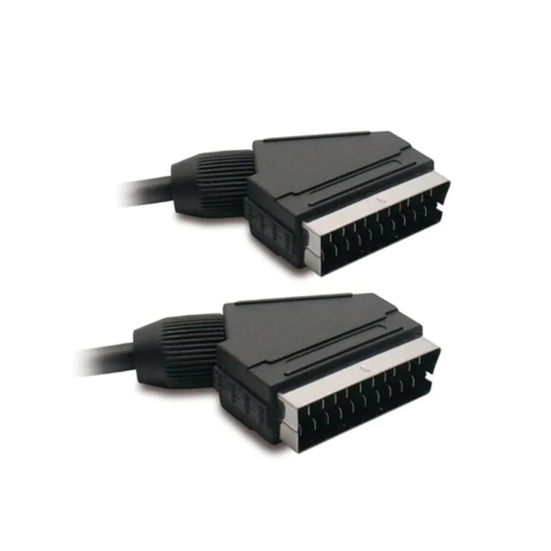 Metronic Cavo scart audio video a 21 poli, presa scart per tv, cavo scart maschio/ maschio, 1,5 m