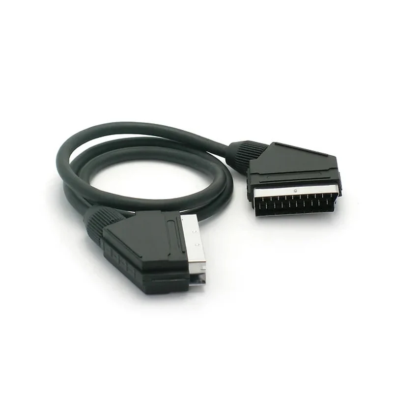 Metronic Cavo scart audio video a 21 poli 0,8 m, cavo scart maschio / maschio, presa scart per tv