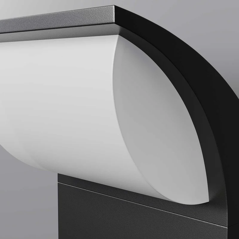Stock - Applique murale LED avec détecteur en acier et plastique, style contemporain