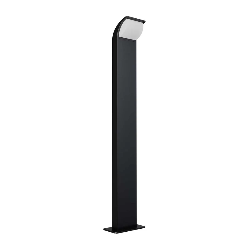 Stock - Borne LED cylindrique en acier et plastique, style contemporain