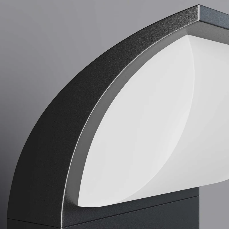 Stock - Borne LED cylindrique en acier et plastique, style contemporain