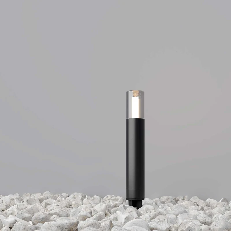 Glide - Potelet extérieur élancé en acier, style contemporain