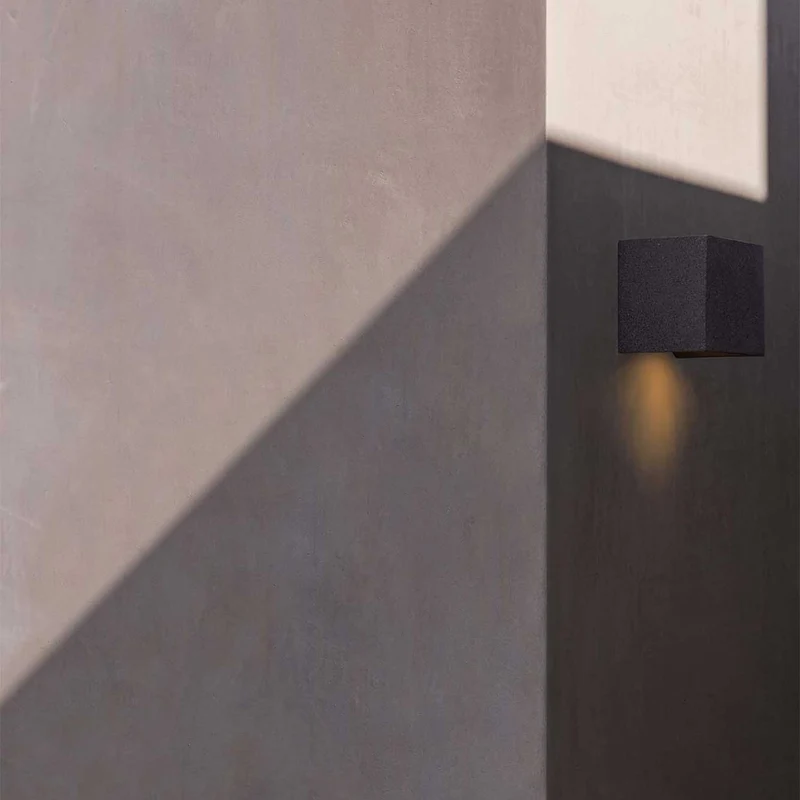 Grot - Applique murale LED d’extérieur en béton, style contemporain