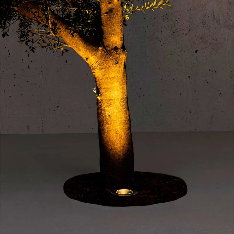 Geiser - Spot LED en inox satiné et verre, style contemporain