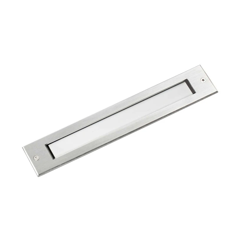 Falls - Spot LED en inox satiné et verre, style contemporain