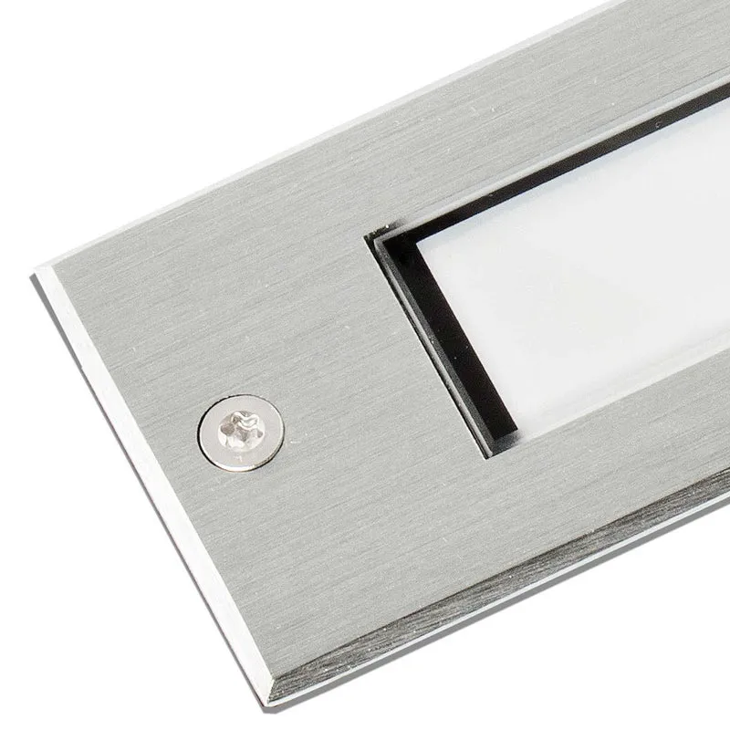 Falls - Spot LED en inox satiné et verre, style contemporain