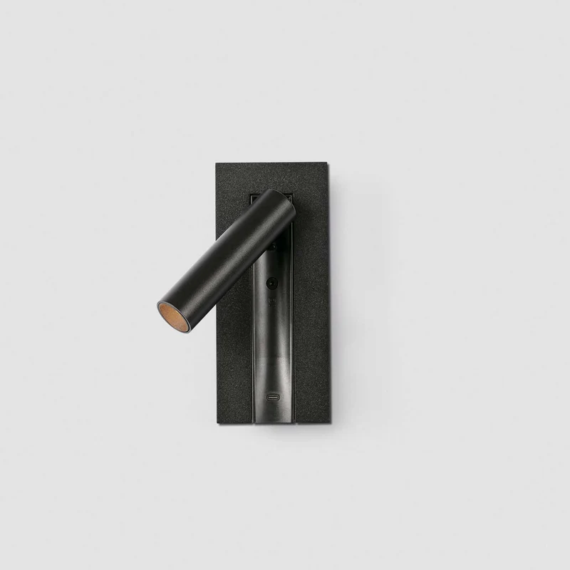 Gabo - Applique murale LED avec liseuse en acier et verre, style contemporain