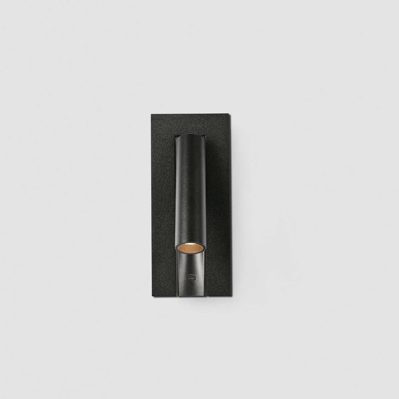 Gabo - Applique murale LED avec liseuse en acier et verre, style contemporain