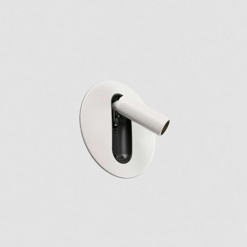 Timit - Applique murale LED avec liseuse USB en acier et verre, style contemporain