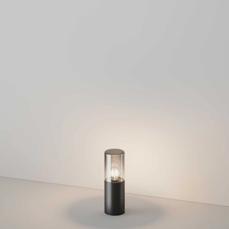 Amas - Borne lumineuse en acier noir moderne