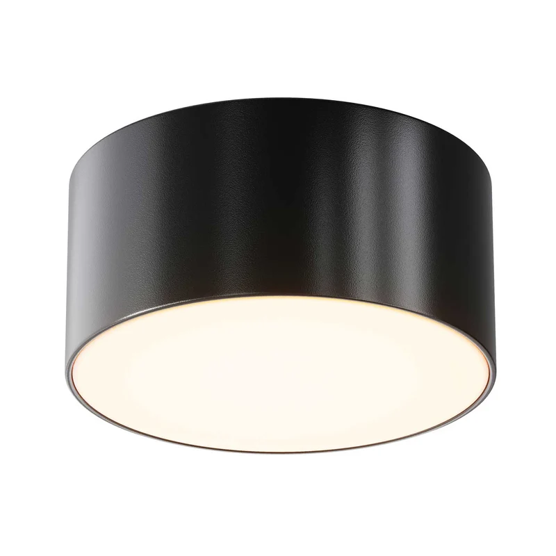 Zon - Plafonnier LED rond étanche en acier, style contemporain