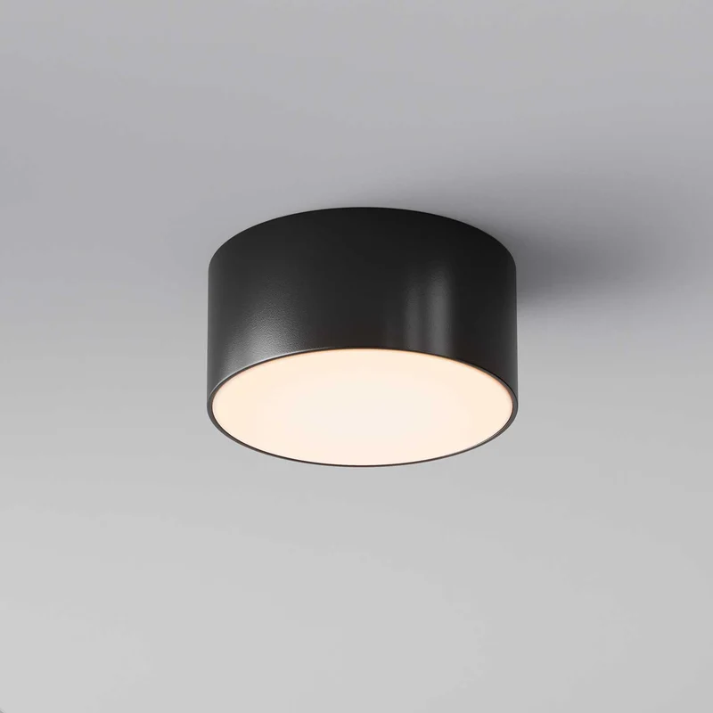 Zon - Plafonnier LED rond étanche en acier, style contemporain