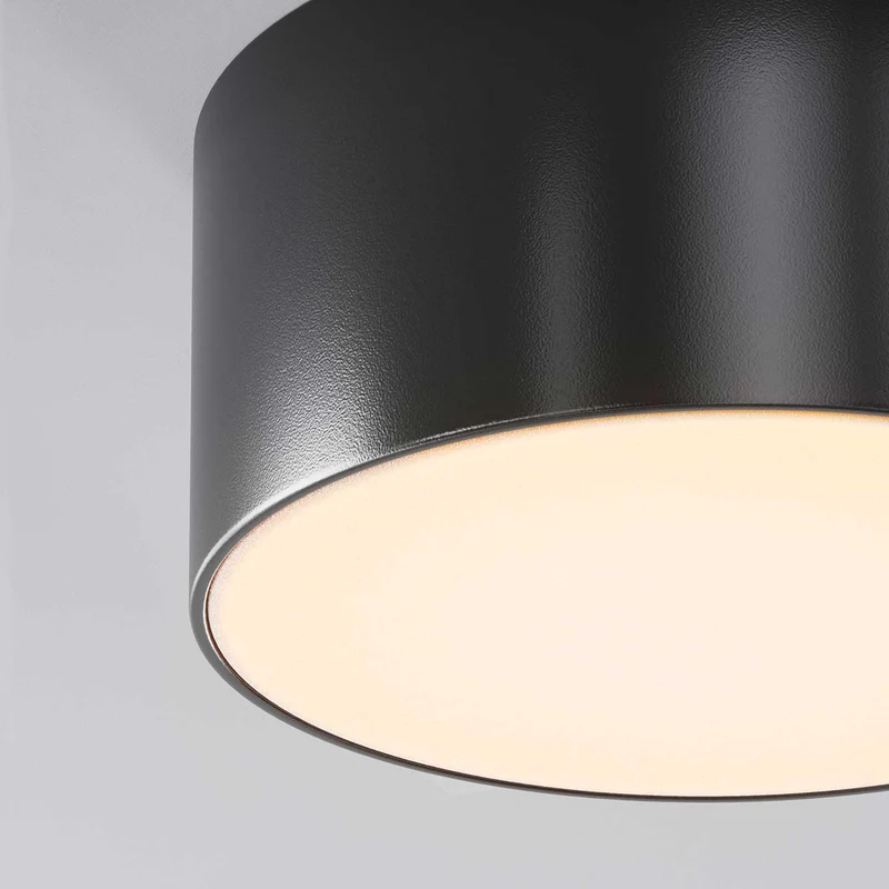 Zon - Plafonnier LED rond étanche en acier, style contemporain