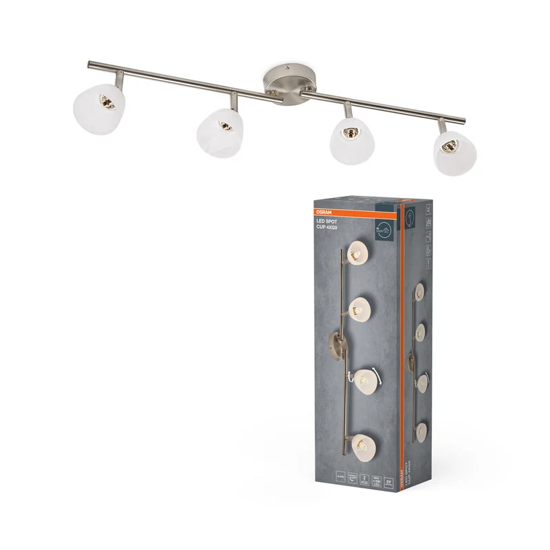 OSRAM LED Spot Cup Lampada da soffitto 4xG9 Nichel spazzolato
