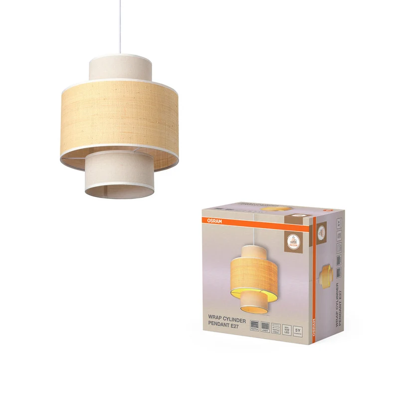 OSRAM DECOR Wrap Cylinder Lampada a sospensione E27 Beige