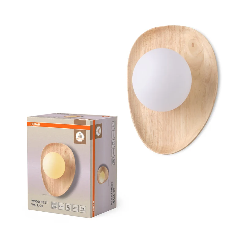 OSRAM DECOR Wood Nest Lampada da parete 1xG9 Marrone