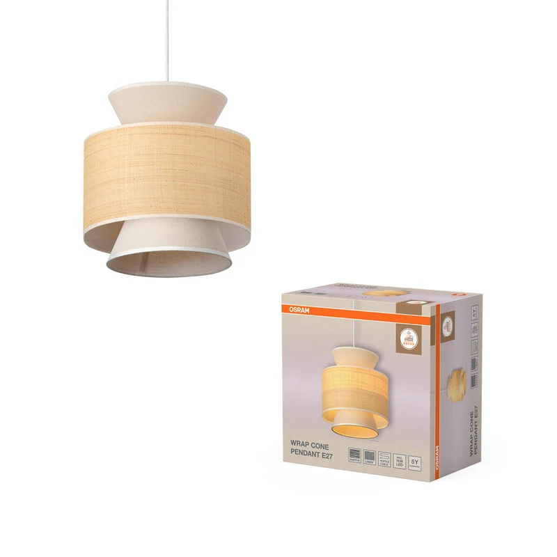 OSRAM DECOR Wrap Cone Lampada a sospensione E27 Beige