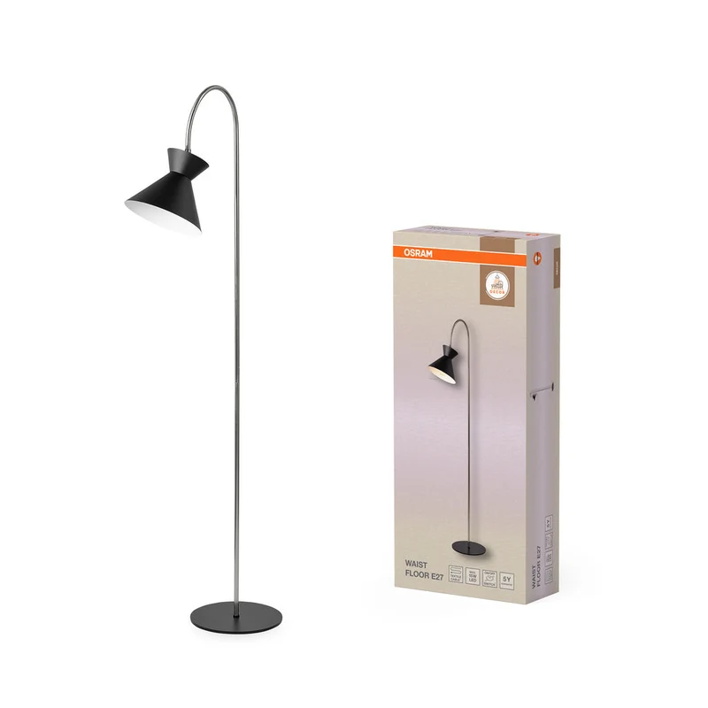 OSRAM DECOR Waist Lampada da terra E27 Nera