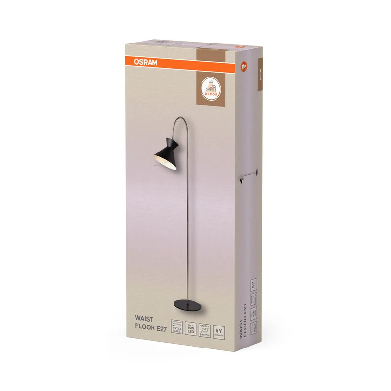 OSRAM DECOR Waist Lampada da terra E27 Nera
