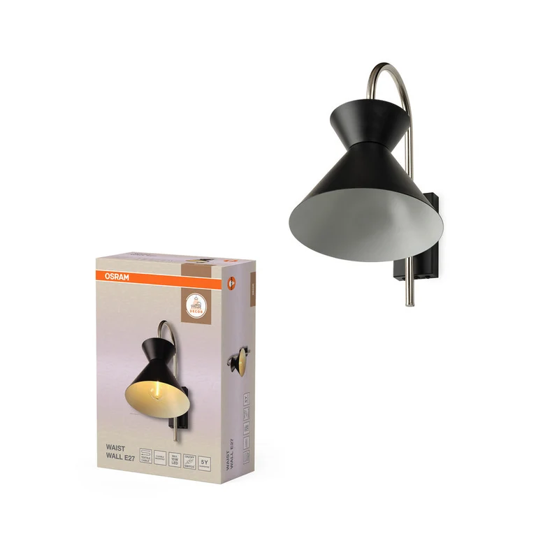OSRAM DECOR Waist Lampada da parete E27 Nera