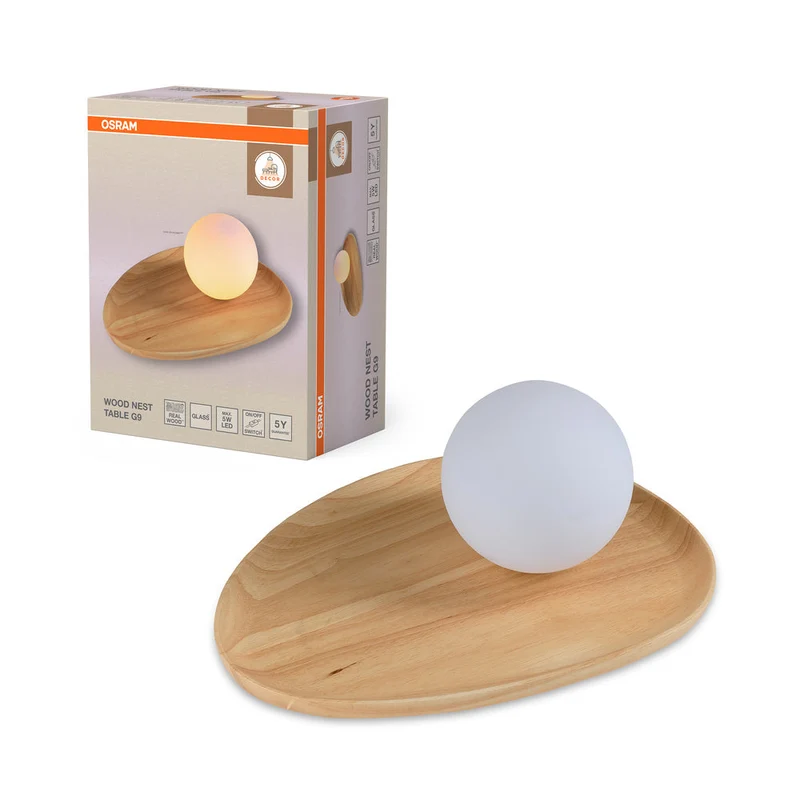OSRAM DECOR Wood Nest Lampada da tavolo 1xG9 Marrone