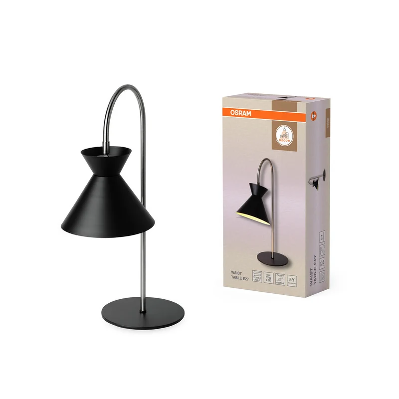 OSRAM DECOR Waist Lampada da tavolo E27 Nera
